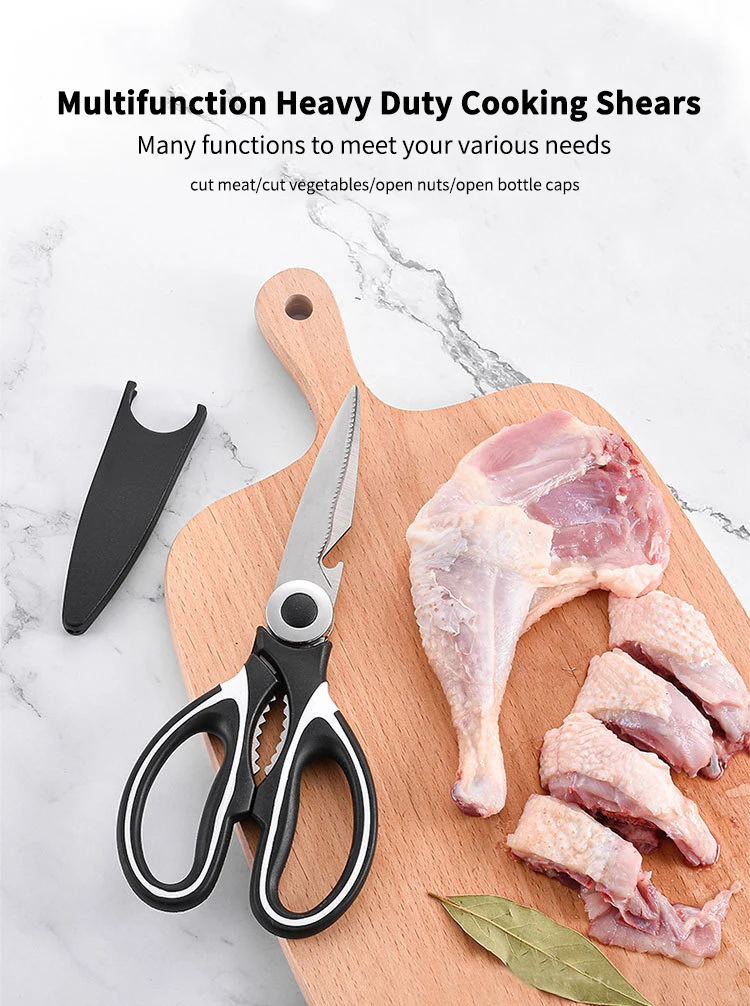 1pc Stainless Steel Kitchen Scissors, Multifunctional Power Bone & Meat  Shears, Easy-To-Use Daily Scissors For Home