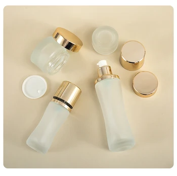 Skin care product set glass emulsion essence cosmetics spray bottle 100ml 30g packaging cosmetics bottle