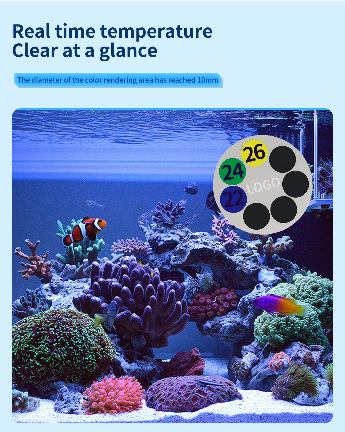 New Design Aquarium Digital Thermometer Strip Portable Digital Lcd Fish