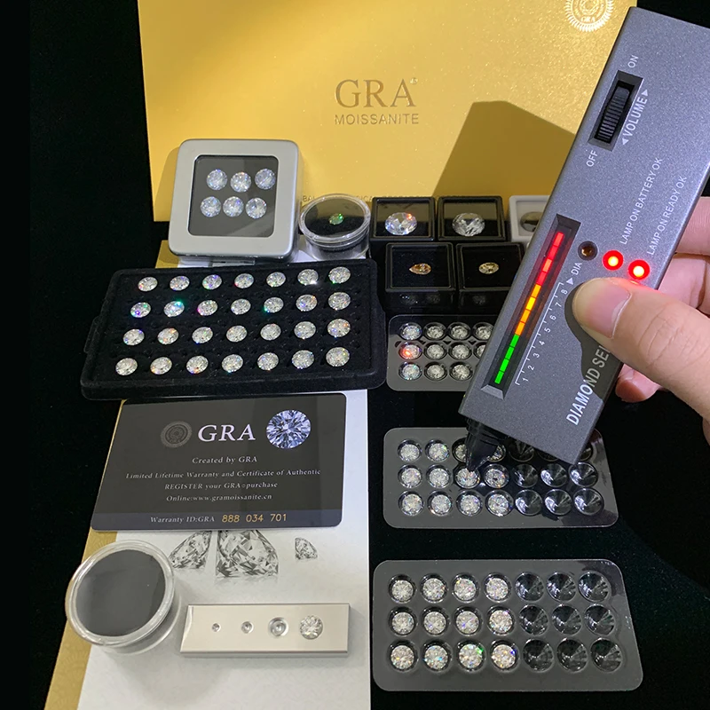 Moissanite GRA Certificate 100% Pass Diamond Tester Moissanite D VVS Color  Perfect Cutting Moissanite Manufacturer