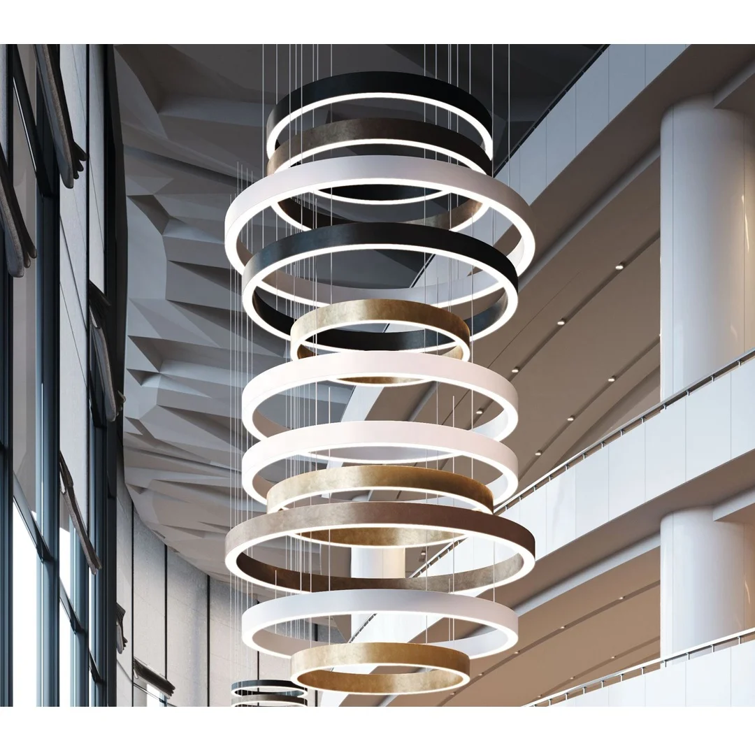Modern New Round Profile Pendant Lamp - Creative LED Light, image size:1080x1080