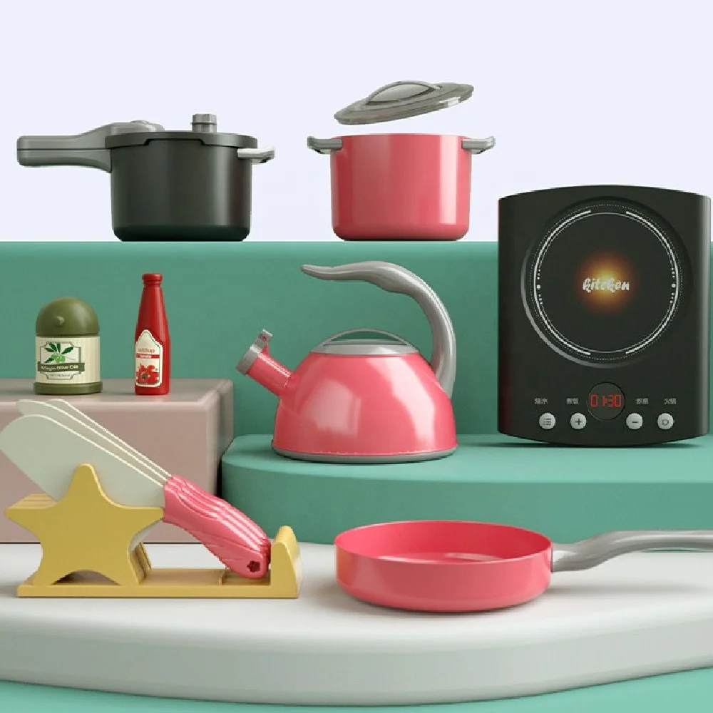 Оптовая продажа Детская модель 31 шт. кухонные игрушки набор кастрюль для приготовления пищи на заказ детей развивающая игрушка «сделай