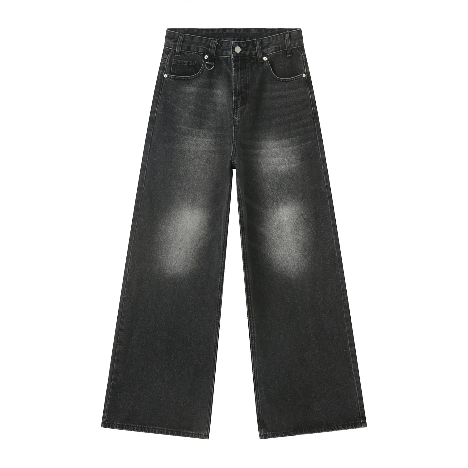 Customized Men's Jeans Streetwear Hip Hop Casual Wide Leg Jeans Stone ...