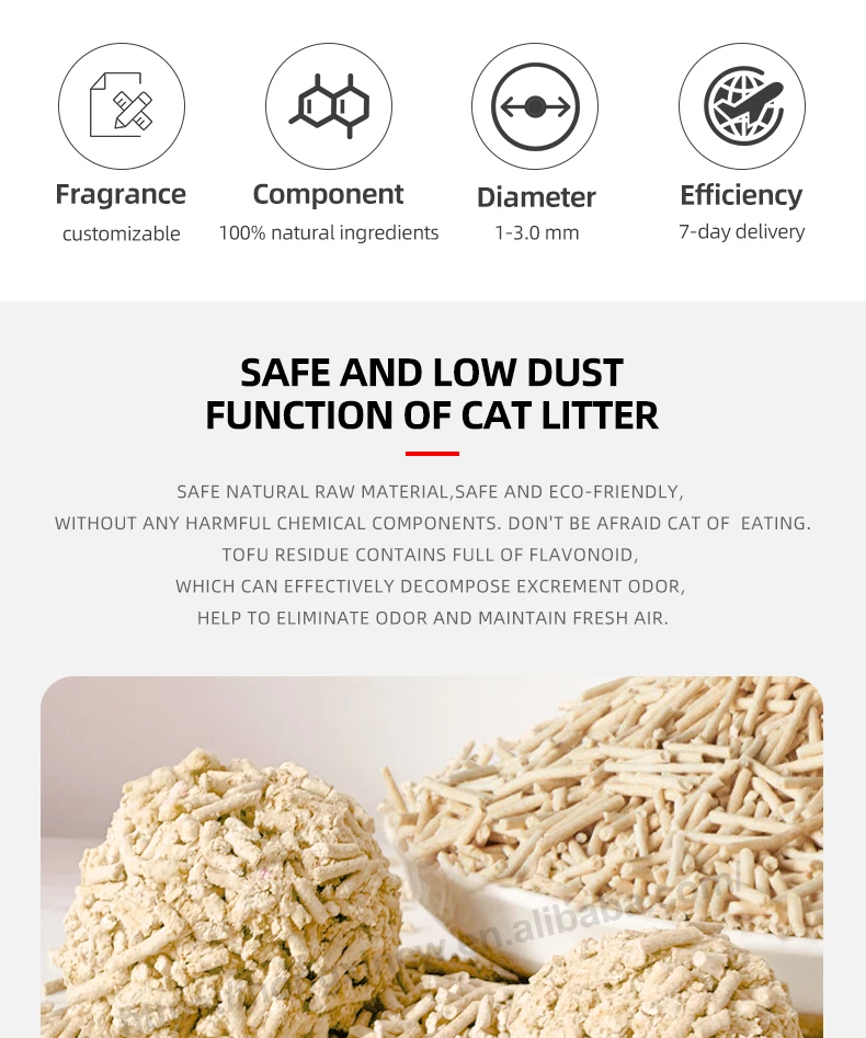 Factory Wholesale Tofu Cat Litter Sand Easy Clean Cat Litter Sand 10l