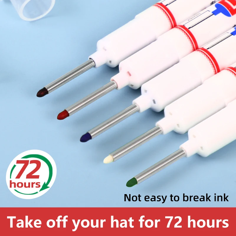 Маркерная ручка с глубоким отверстием, 20 мм, с длинным наконечником, для деревообработки