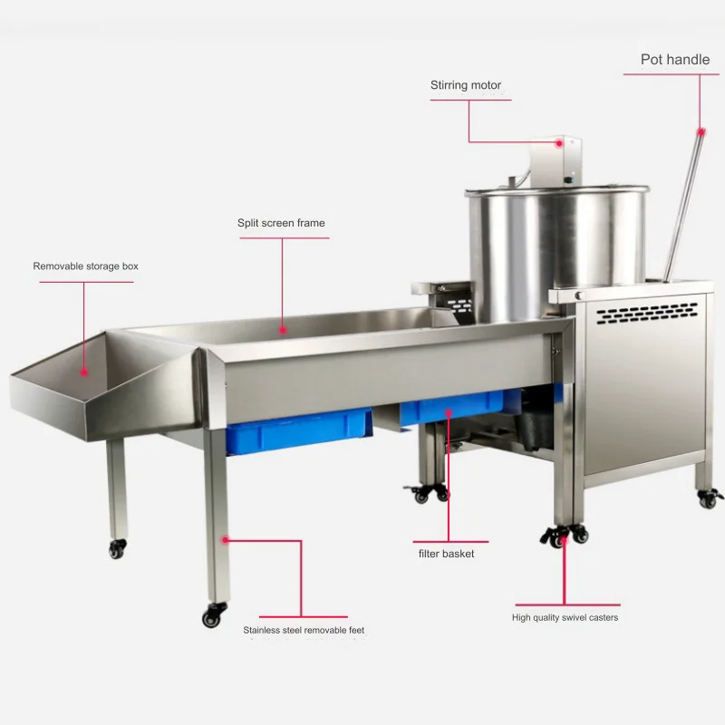 Commercial Fully Automatic Popcorn Maker Popcorn Making Machine Gas Heating  Manual/electric Stirring Industrial Pop Corn