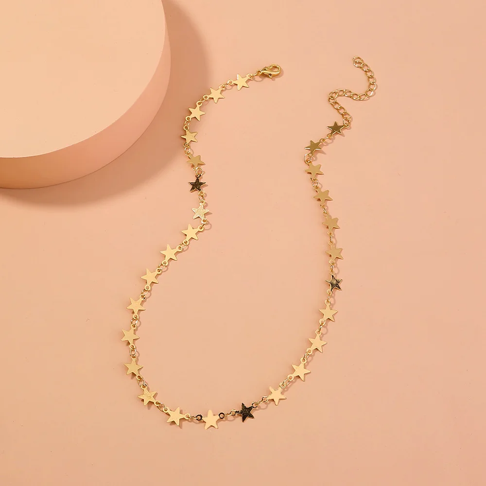 Gold Star Choker Necklace From Outer 
