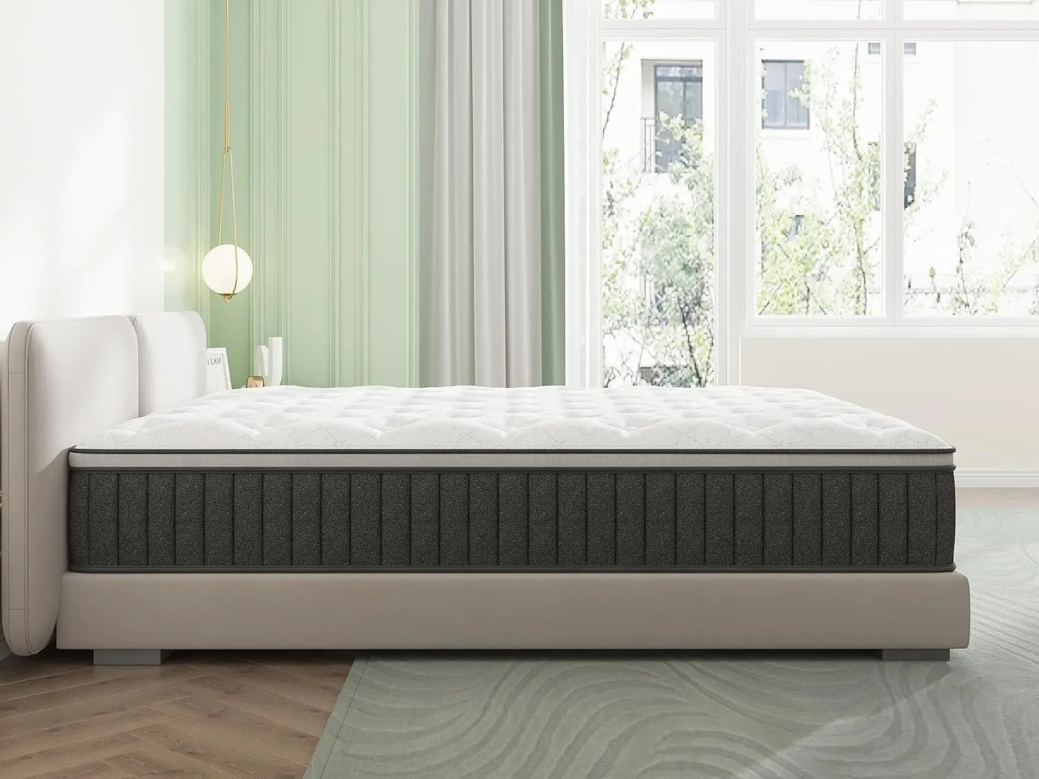 12 дюймов Гибридный фирмы наволочки для двуспальной кровати евро ортопедический отель гель Memory Foam из натурального латекса в коробке кровать джинсовые платья-комбинезоны с карманами кровать матрасы