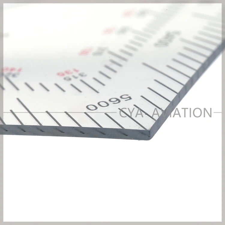 CYA Square Coordinate Scale Protractor for Scale Maps  Reading Protractor MP-2
