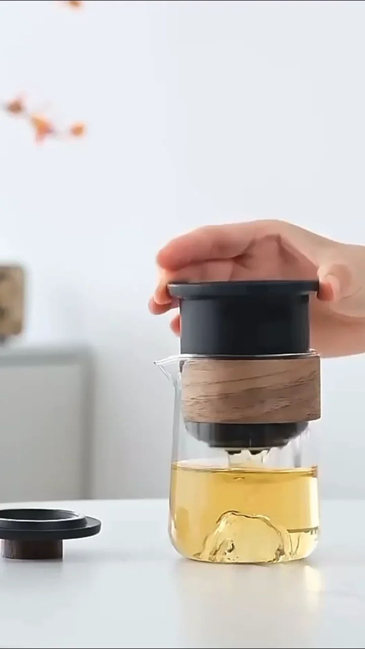 Siyue 300ml Glass Double Teapot Set Ceramic Filter And Mugs Classic