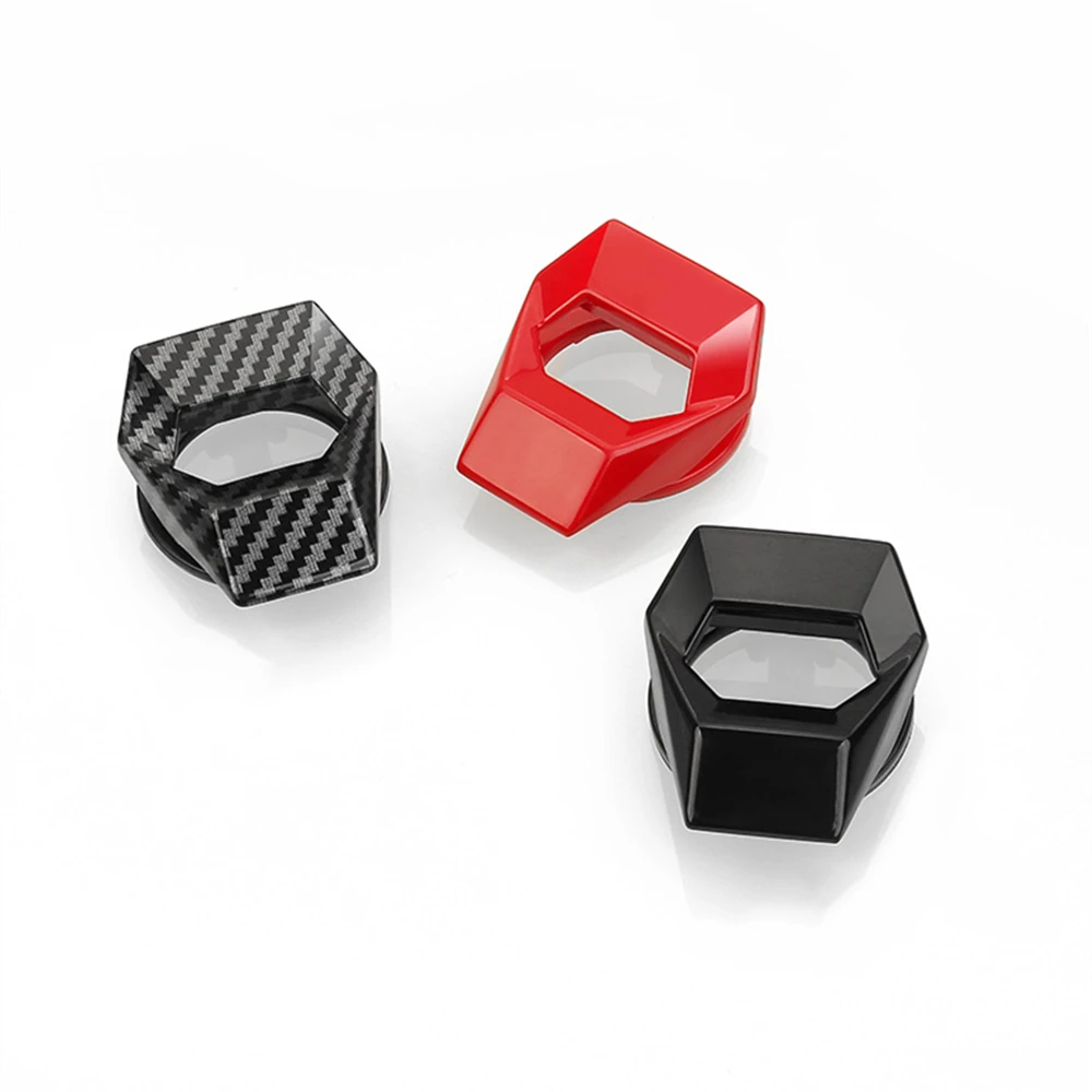 Couvercle Bouton Démarrage Voiture - Alliage Zinc Rouge - Compatible Civic, CRV, Challenger, Charger, CHR - Décoration Intérieur Sportive