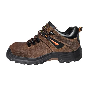 Waterproof and Oil-resistant Protective Shoes Full Grain Cow Leather Black Color Rubber Outsole Steel Toe Safety Shoes