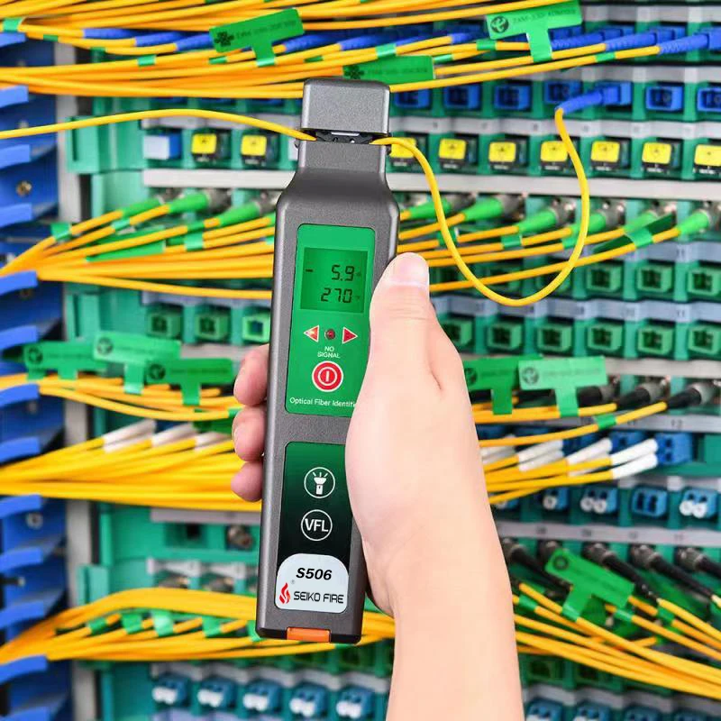 Seikofire FTTH Fiber Traffic Detector Optical Live Fiber Identifier with Universal Fiber Clamps