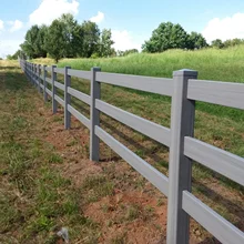 2\3\4 Rails Plastic Vinyl Pvc Horse livestock Paddock Post Ranch Crossbuck  Farm White Fence