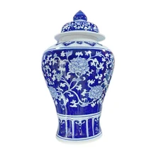 Jingdezhen ceramics blue and white porcelain vases with entangled Lotus Pattern Handmade luxury vase