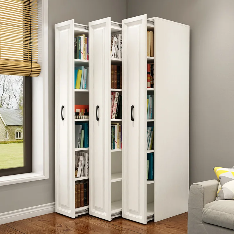 New Design Sliding Door Bookcase Space Saving Office Furniture Sliding ...