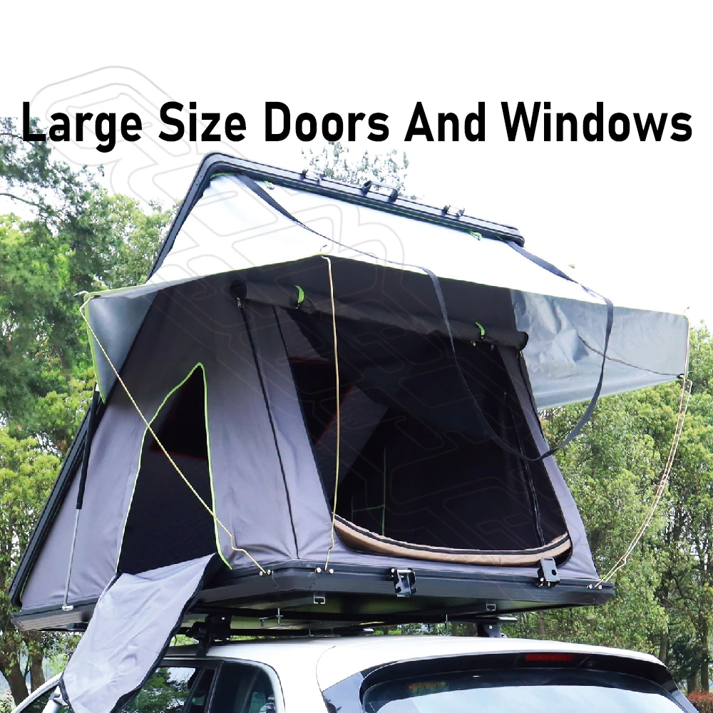 Camping Aluminum Rooftop Tent Car Triangle Clamshell Hard Shell Roof ...