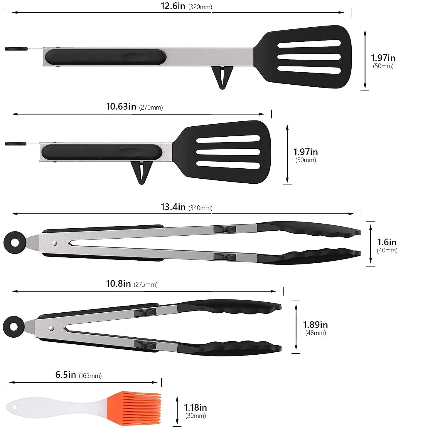 Non-Stick Silicone Food Tongs with Wood Grip Kitchen Cooking Tongs Custom Utensils Set for Baking BBQ USSE Brand Model USSE205 supplier