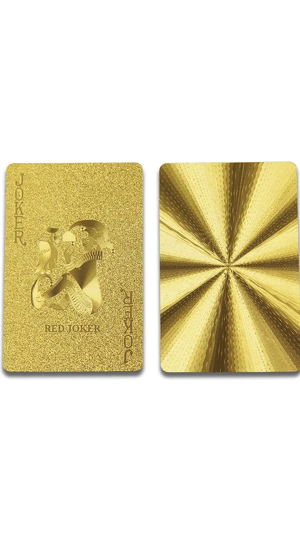Luxury Pvc U.s. Playing Card Kuwait Plastic Playing Cards 999.9 Gold
