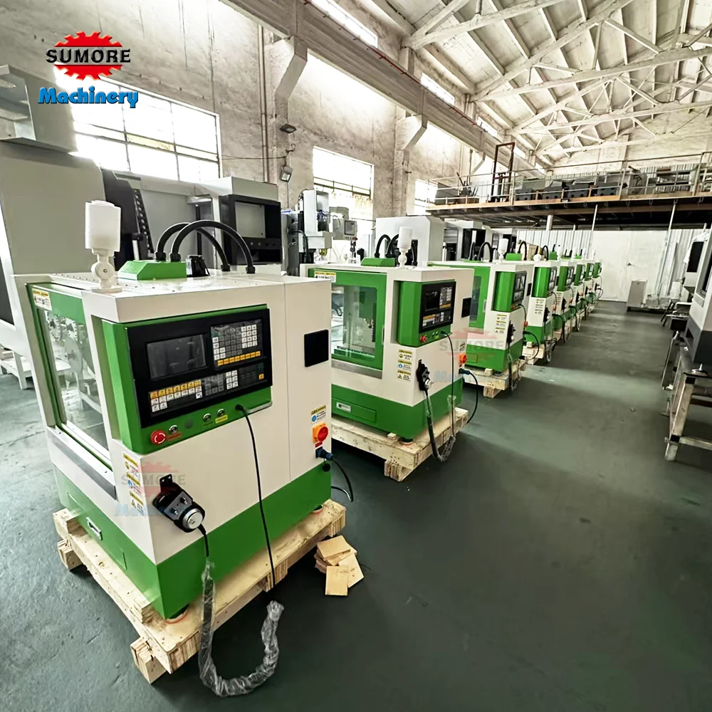SUMORE Mini CNC Milling Machine Small Desktop Vertical Machine Centre 4 Axis Cnc Machining for Sale SP2215M/XH7115B/VMC210