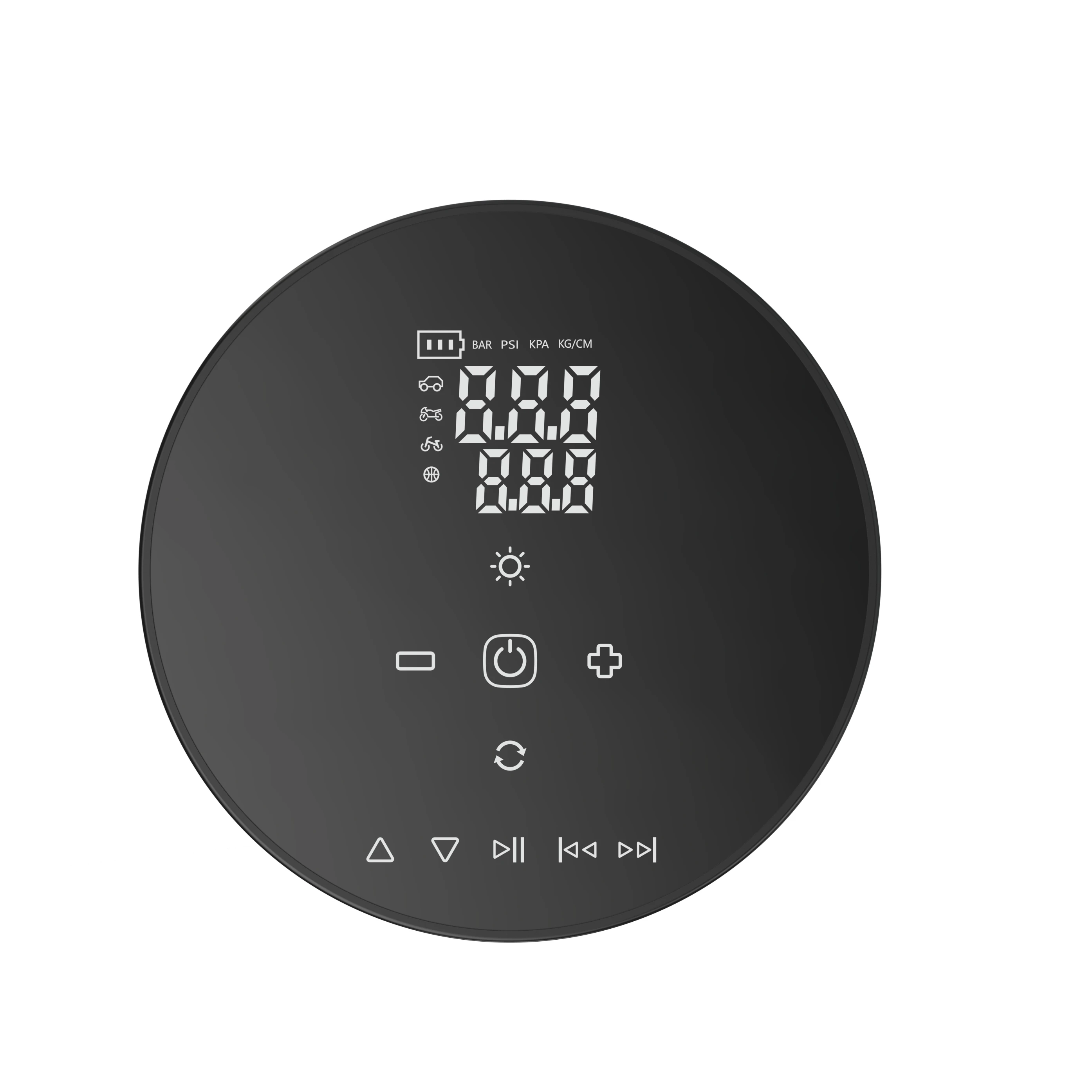 HF-902B Bluetooth kompresor vzduchu 150 PSI s napájecí baterií a funkcí hudby | 90 W 11,1 V DC | Nafoukání pneumatiky za 7 minut pro SUV/auto | Nízká hlučnost
