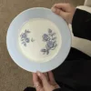 Summer milk blue flower plate - 200