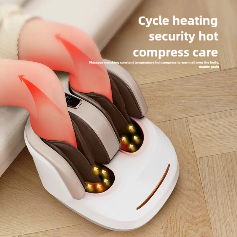 Heating Electric Shiatsu Kneading Roller Foot Massager Electric Calf Muscle  Machine with Vibration Air Pressure Massage Features