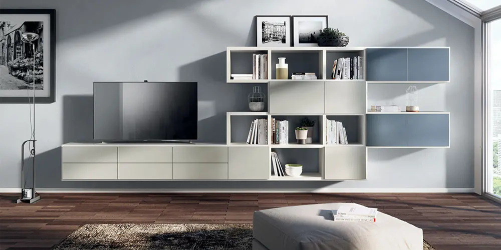 Pinai Luxury Design Living Room Furniture Modern Wall Mounted Tv