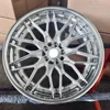 Brushed silver+polishing