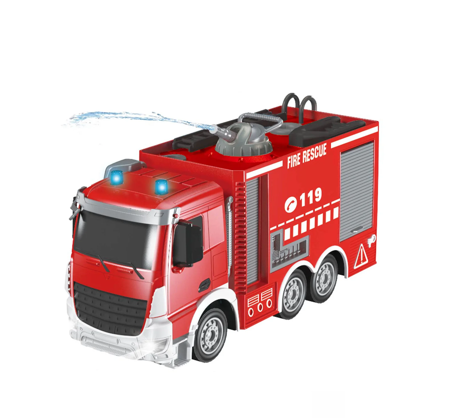 2.4GHz 1:24 Scale 7CH R/C Firefighter Truck Toy with Water Spray