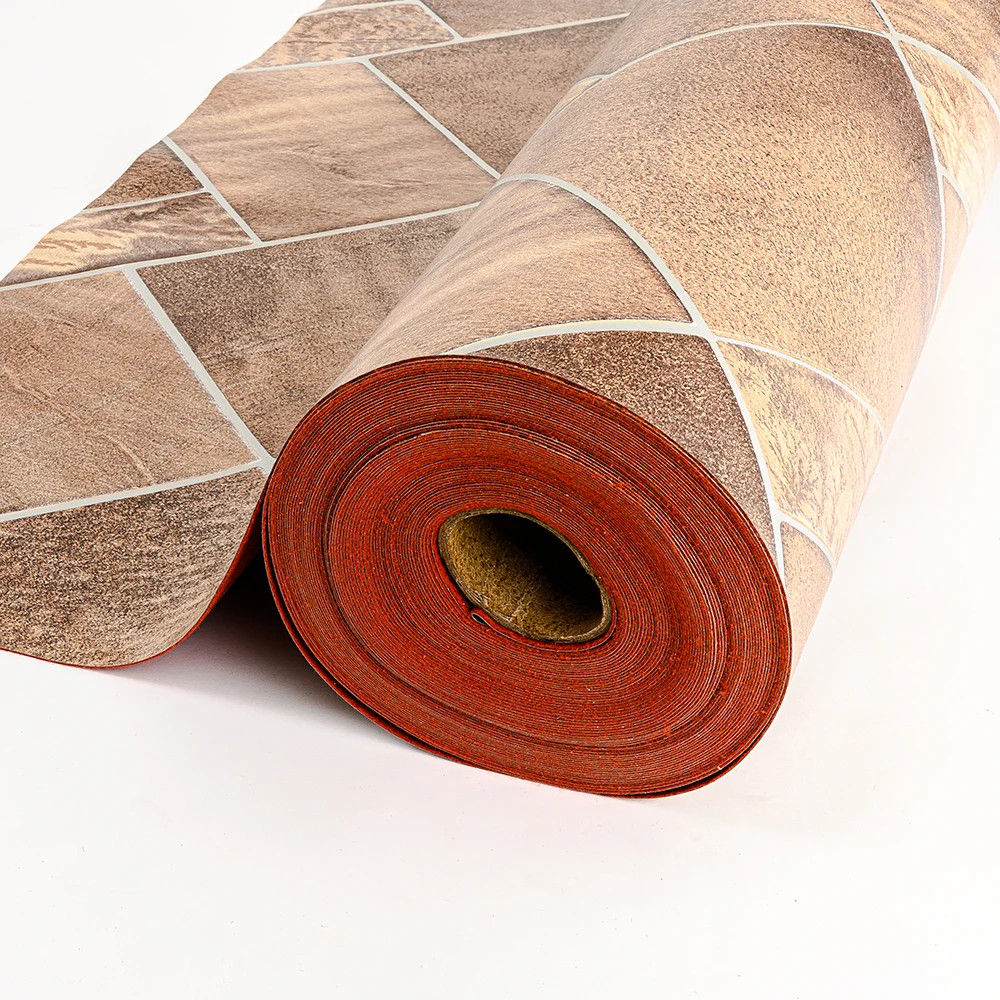 New Design Cheap Linoleum Flooring Rolls Piso Vinilico for Prefab Houses