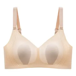 Factory Price Traceless Rabbit Ear Design Jelly Bralette Lightweight Wireless One-Piece Ice Silk Full Bust Anti-Sagging Bras