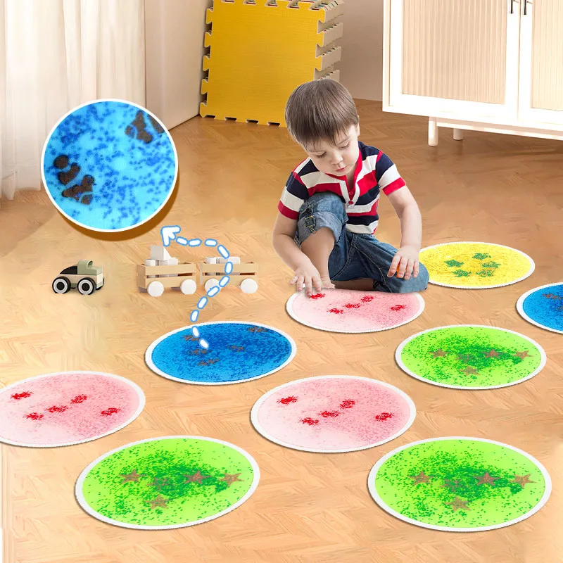 Autism Sensory Liquid Tiles Kindergarten Motion Sensory Liquid Tiles Sensory Play Mat for Autistic Children Sensory Liquid Tiles details