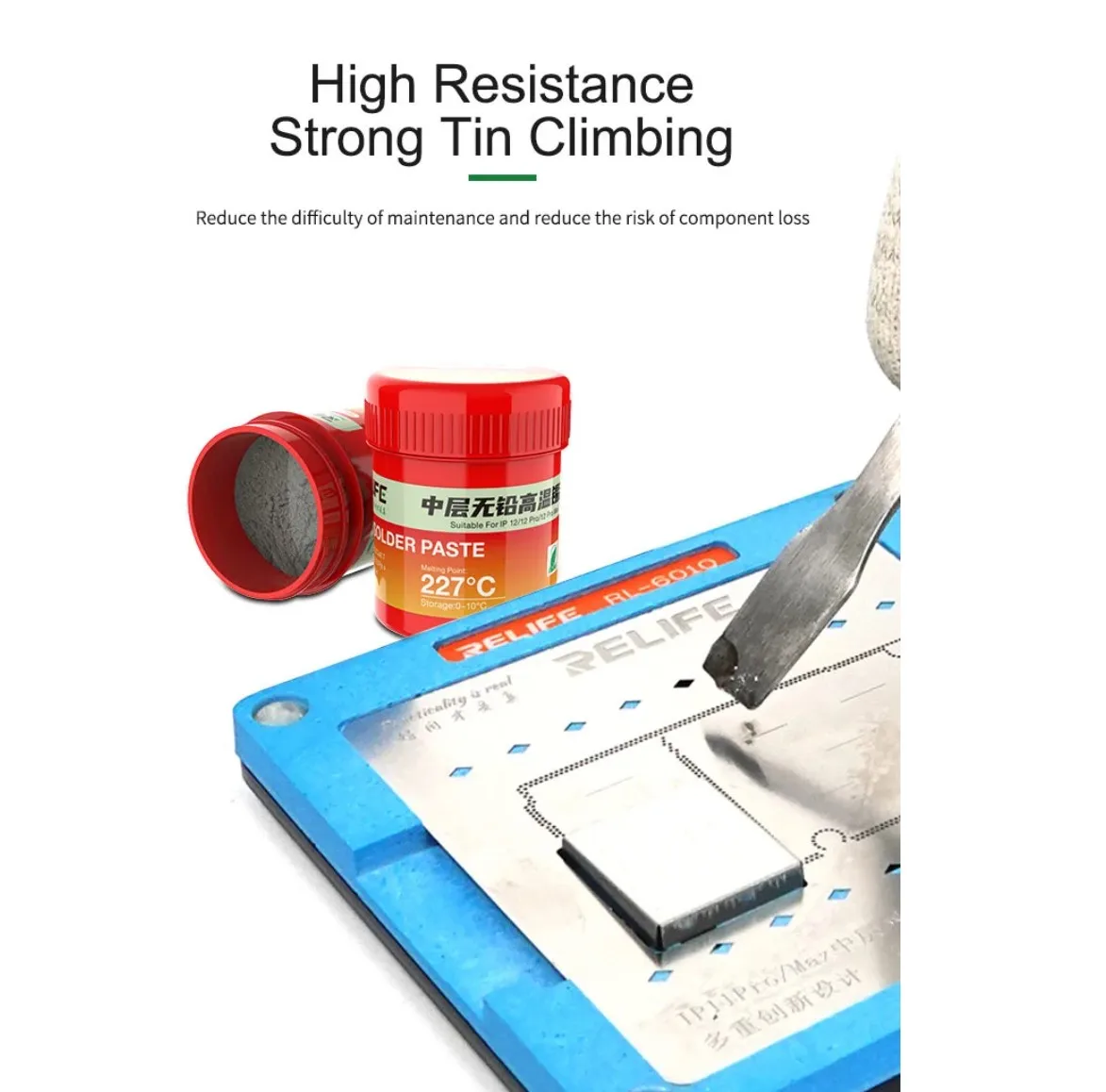Relife RL-406 pâte à souder sans plomb basse température pâte à souder téléphone portable PCB BGA carte mère flux rl-406