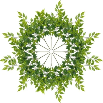 12Pcs Ficus Leaves Artificial Branches Faux Greenery Plant Spray for Wedding Arch DIY Wreath Home Garden Decoration