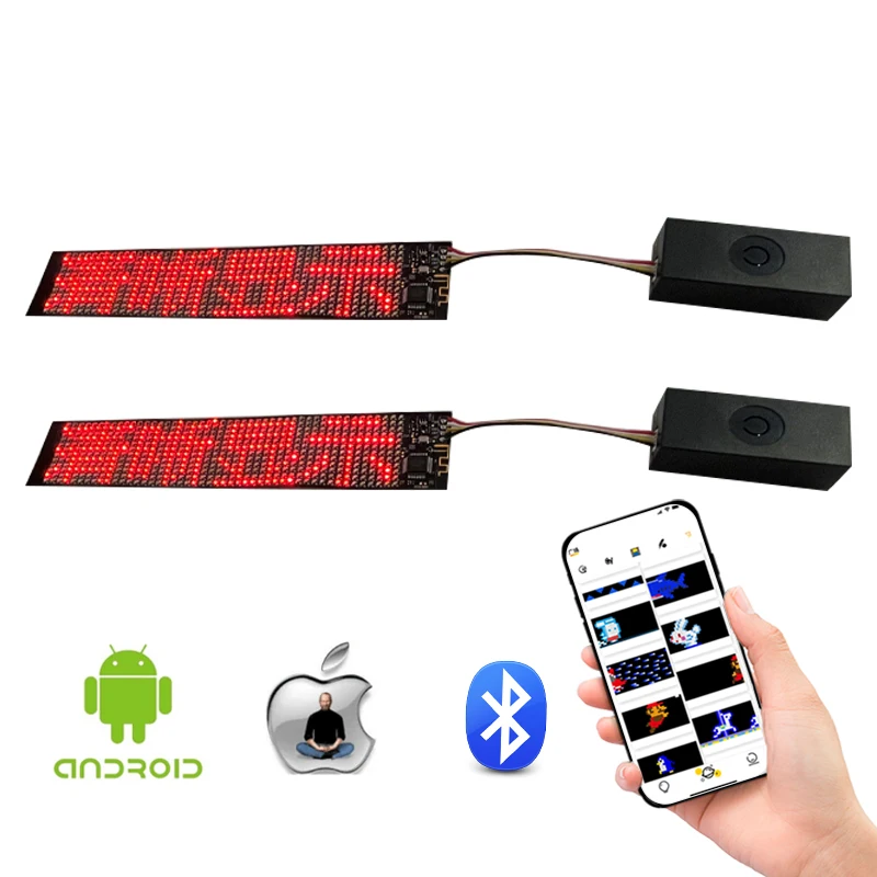 Iledshow Flexible LED Screen Scrolling Messages APP Control LED Display for Hat Shoes Wine Bottles Moving Text  LED Panel
