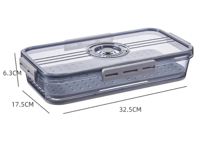 Clear Plastic Storage Box with Compartments