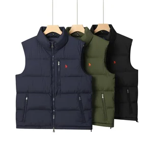 Polo Men's Ralph Vest Down Jacket Winter Embroidery Casual Stand Warm Zipper-up Seal Breathable New Puffer Jacket