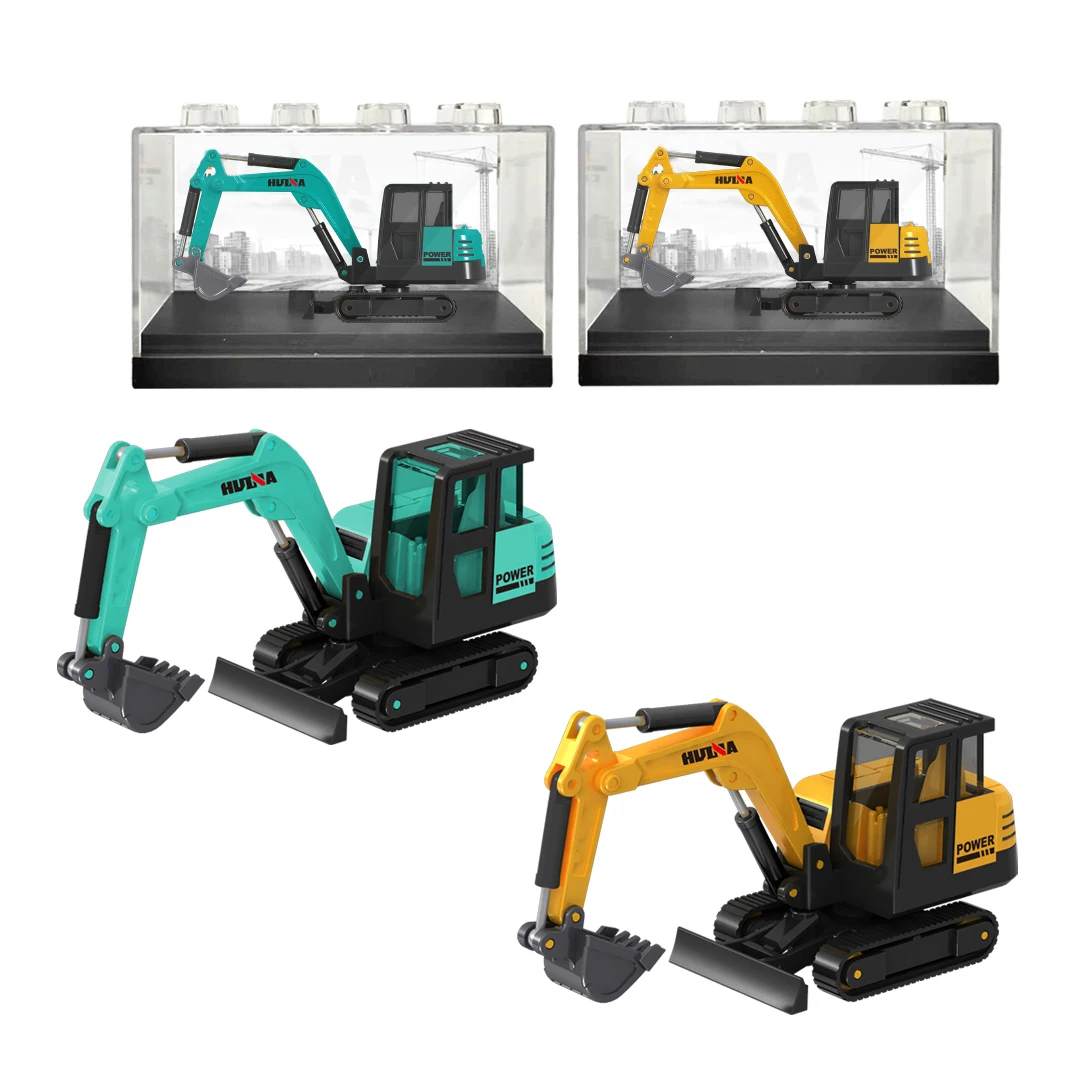 Mini Engineering Die-Cast Collection Toy 1/80 Alloy Metal Die-Casting Excavator Dump Truck Forklift Mini Model Set Toys for Kids