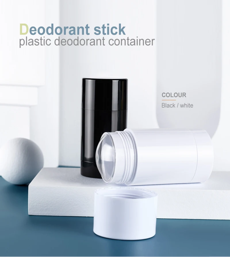 Empty Round Shape White Black 15ml 30ml 50ml 75ml Deodorant Stick
