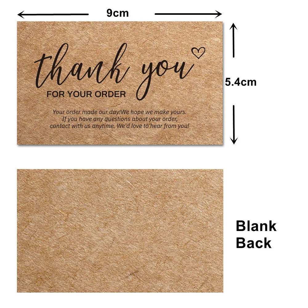 Поздравительные открытки из крафт-бумаги с надписью thank you Подарочная открытка для малого