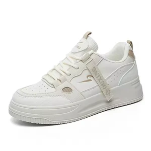 Q1663 New Women's Shoes Breathable Same Style Sports Shoes Versatile Casual Thick Sole Elevated Board Shoes