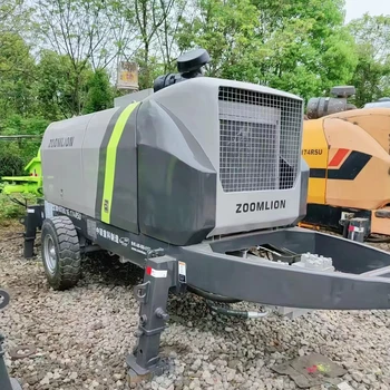 Second Hand Concrete Trailer Stationary Pump Zoomlion Hbt8016 174 Zoomlion Trailer Pumps
