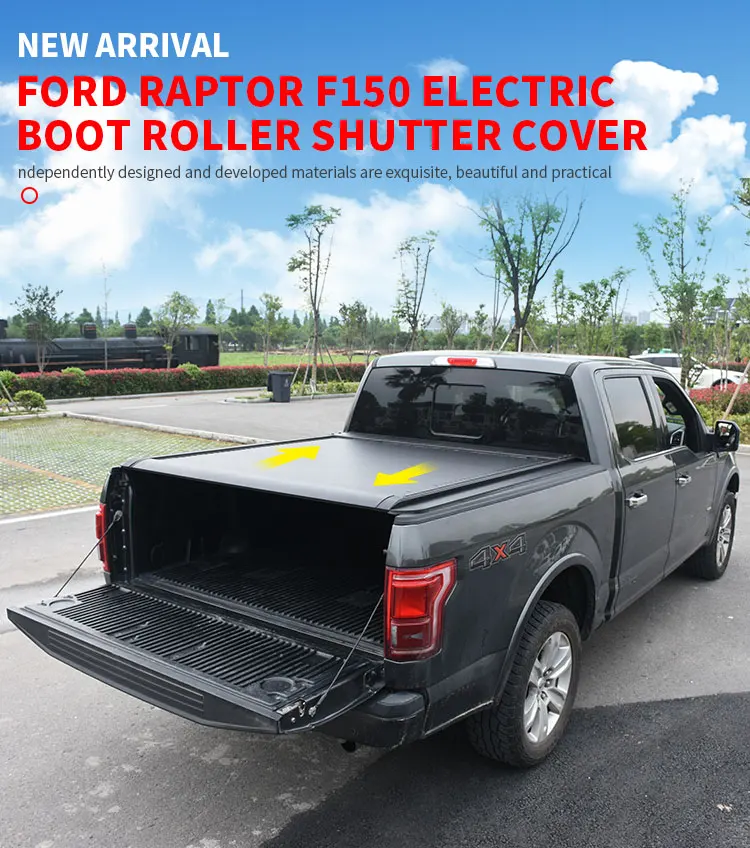Wholesale Waterproof Aluminum Alloy Pickup Truck Bed Tonneau Cover for F150 Power Tonneau Roller Shutter Cover manufacture