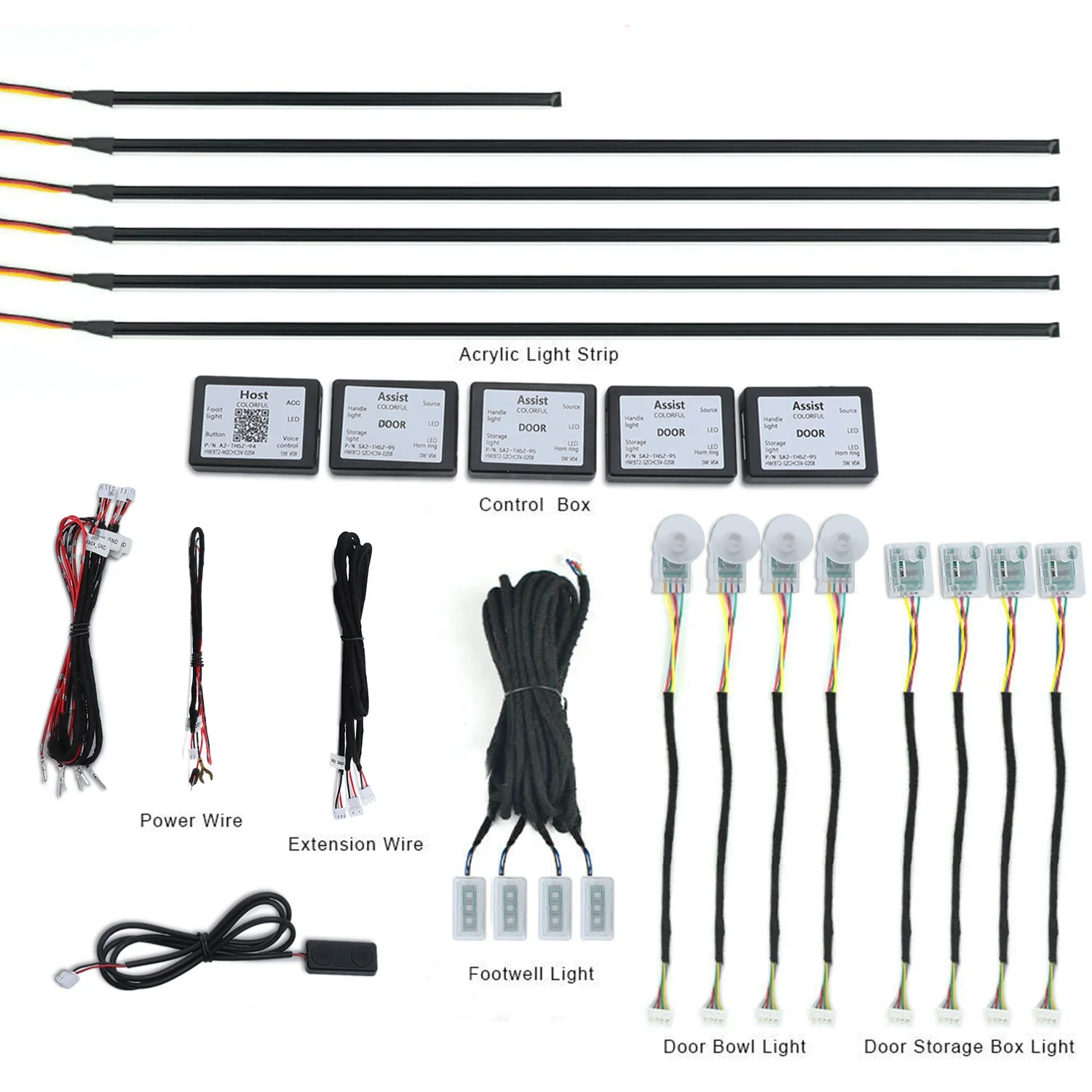 18 in 1 RGB Car Atmosphere Lights Dynamic Led Ambient Light Car