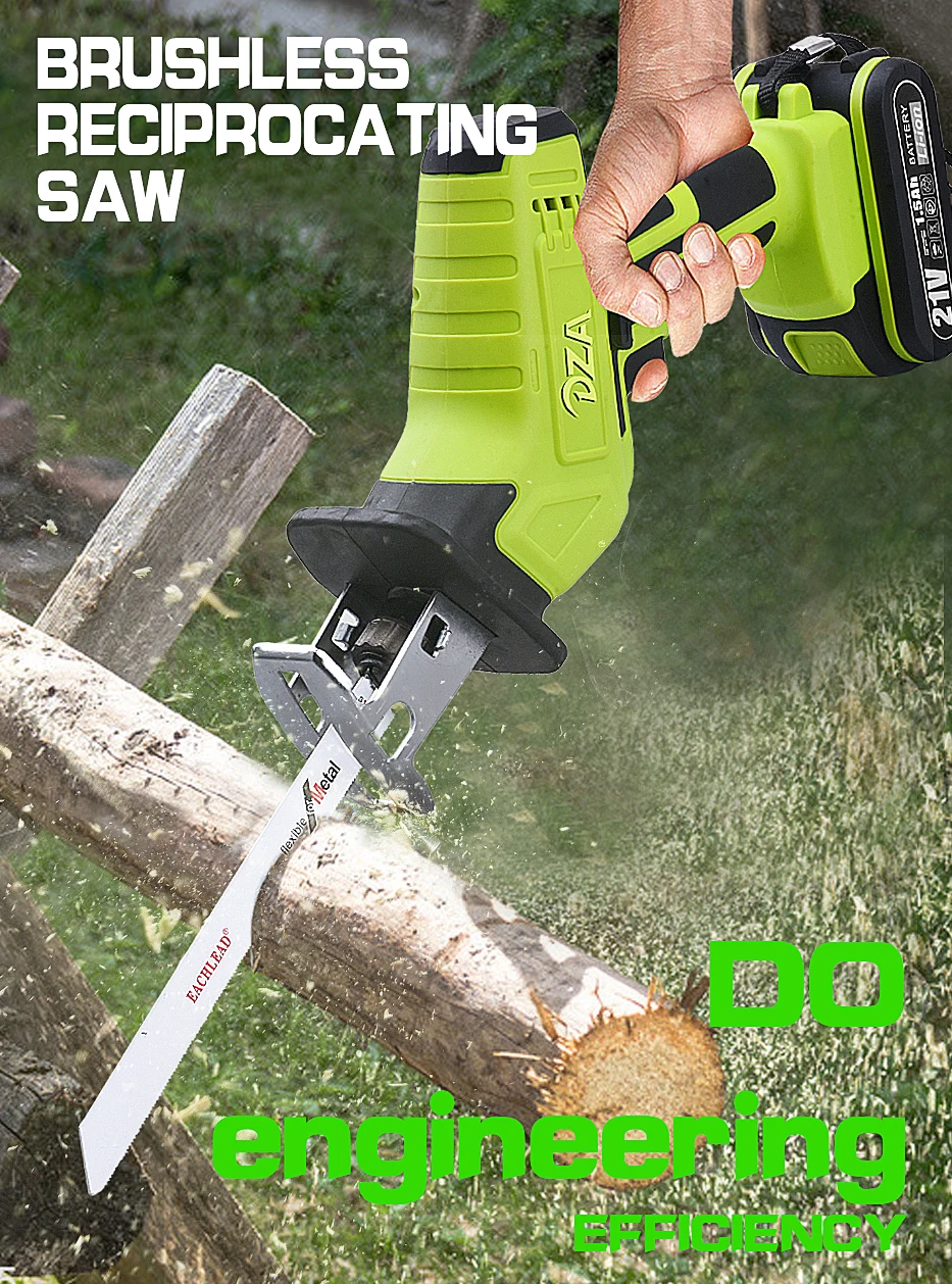 DZA Professional manufacturer cordless electric Reciprocating saw 21V battery rotary saw