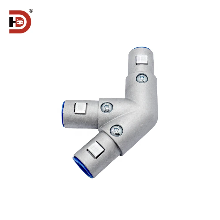 Step Industrial Ladder 40 Round Tube Connector Aluminum Alloy L/Y/T/X/V Joint Handrail Link factory