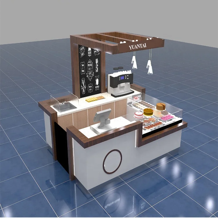 Free Design Juice bar Display for Shopping Mall Ice Cream Kiosk for Sale