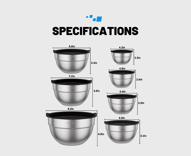 Customize Plastic Lid Baking Bowl Stainless Steel Mixing Bowls Buy