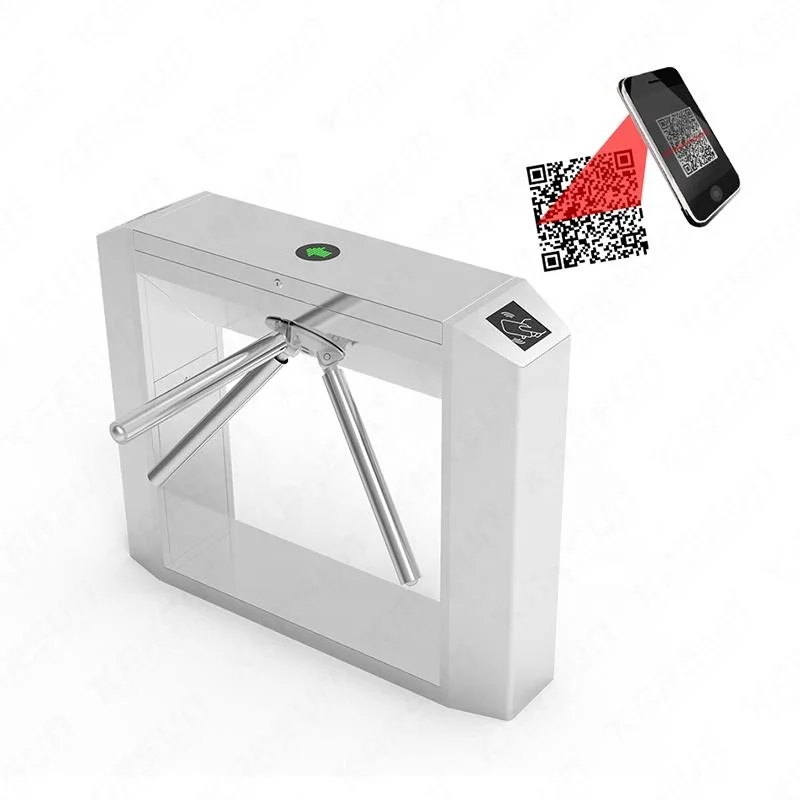 Gym Entry System Gate Access Control System Tripod Turnstile for Stadium QR Code  Rfid Ticket System